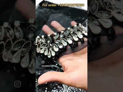 MARIA B MBROIDERD BLACK SAREE WEARING BY HANIA AMIR | UNSTITCHED COLLECTION BY SHAEBIZ