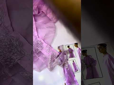 SHEESHA SILK HANDMADE PARTY WEAR LILAC COLOR| TOP PAKISTANI DRESS BY SHAEBIZ