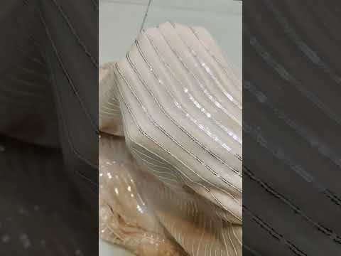 PEACH GORGEOUS SEQUENCE EMBROIDERY PARTY WEAR SAREE | UNSTITCHED MASTER REPLICA| TOP PAKISTANI DRESS BY SHAEBIZ