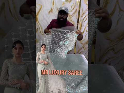 MARIA B LUXURY SAREE| LATEST SAREE COLLECTIONS BY SHAEBIZ