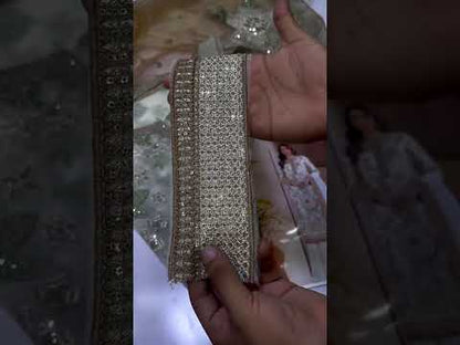 JAZMIN LUXURY EMBROIDERED CHIFFON COLLECTION| UNSTITCHED PARTY WEAR| TOP PAKISTANI DRESS BY SHAEBIZ