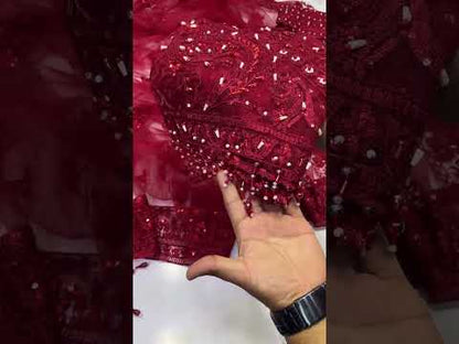 KANWAL MALIK LUXURY NET FORMAL WEAR| UNSTITCHED 3 PCS BY SHAEBIZ