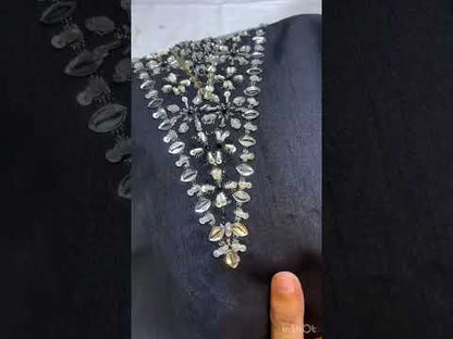 HUSSAIN REHAR SEEMA BLACK LUXURY RAW SILK COLLECTION BY SHAEBIZ
