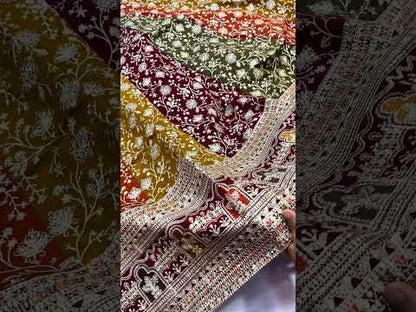 MINA KASHIF ZAH E NASEEB NEW 2026 LUXURY VIRAL RAW SILK UNSTITCH 16 KALI MAXI