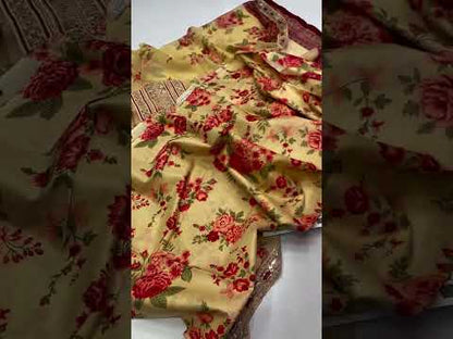 ELLANA 2026 EMBROIDERED LUXURY LAWN COLLECTION| UNSTITCHED 3 PCS BY SHAEBIZ