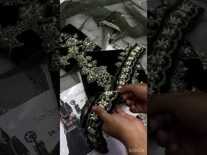 SARDINIA LUXURY 2026 GREEN VELVET COLLECTION| UNSTITCHED VELVET COLLECTION BY SHAEBIZ