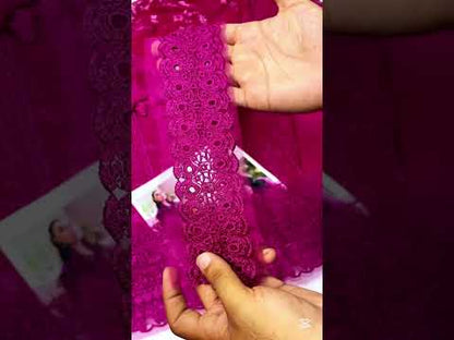 QALAMKAR VIOLET WHISPER LUXURY LAWN COLLECTION| UNSTITCHED 3 PCS BY SHAEBIZ