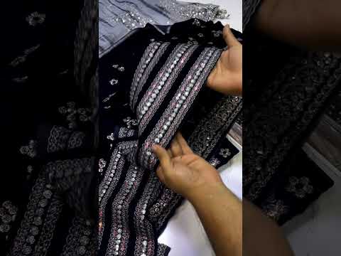 JAZMIN EMBROIDERED LUXURY VELVET COLLECTION|UNSTITCHED 3 PCS| TOP PAKISTANI DRESS BY SHAEBIZ