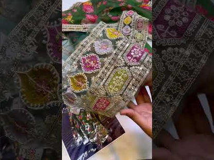 ANEELA'S TRENDING FLOWER LUXURY SILK DRESS| LATEST COLLECTION| TOO PAKISTANI DRESS BY SHAEBIZ