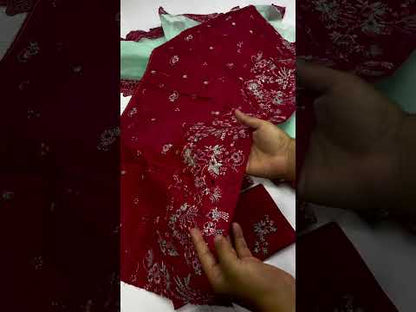 HUSSAIN REHAR MAHOGANY 2026 PREMIUM COTTON COLLECTION| UNSTITCHED 3 PCS BY SHAEBIZ