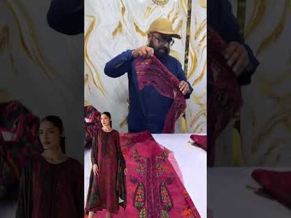 BAROQUE EMBROIDERED AND PRINTED LAWN DRESS| UNSTITCHED 3 PCS BY SHAEBIZ