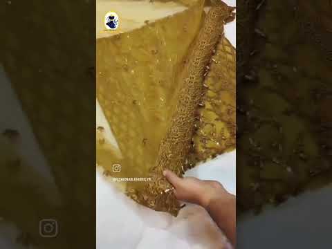 ANAYA MEHNDI ZARDANA | UNSTITCH PARTY  WEAR COLLECTION | TOP PAKISTANI DRESS BY SHAEBIZ