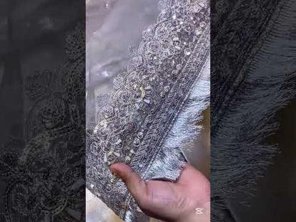 ERUM KHAN LAVENDER GHARARA LUXURY NET COLLECTION| WEDDING EDITION| TOP PAKISTANI DRESS BY SHAEBIZ