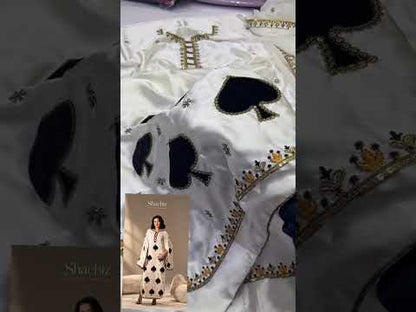 ZONA SHAHAM SHAMOOZ SILK KAFTAN | UNSTITCHED 3 PCS BY SHAEBIZ