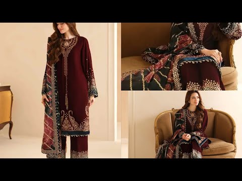 JAZMIN MICRO 9000VELVET COLLECTION| WEARING BY SANA JAVED| TOP PAKISTANI DRESS BY SHAEBIZ