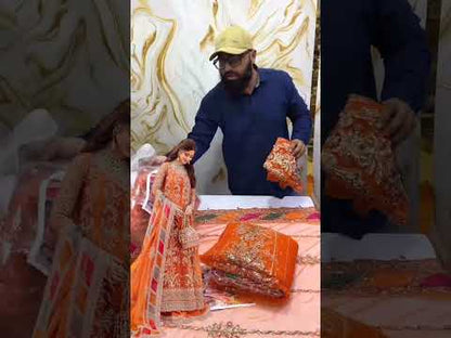 KANWAL MALIK LUXURY NET BRIDAL MAXI| SAJAL ALY| UNSTITCHED WEDDING FORMALS BY SHAEBIZ