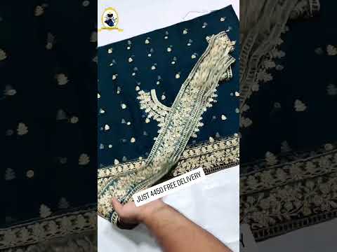ASIM JOFA NOORIE MAAHRU EMBROIDERED CHIFFON DRESS| UNSTITCHED PARTY WEAR|YUMNA ZAIDI |TOP PAKISTANI DRESS BY SHAEBIZ