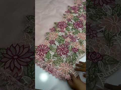 PARISHAY 2026 MONACO LUXURY PINK DRESS| UNSTITCHED EID COLLECTION BY SHAEBIZ