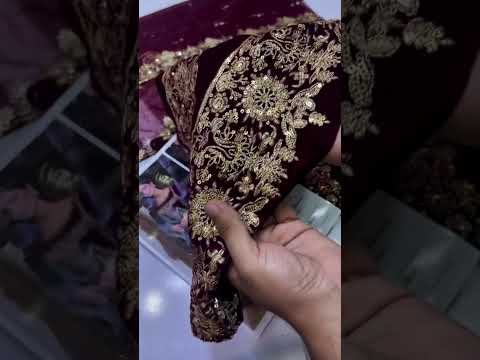 ANEELA'S ALIVE MEHROON LUXURY VELVET COLLECTION| WINTER COLLECTION| TOP PAKISTANI DRESS BY SHAEBIZ