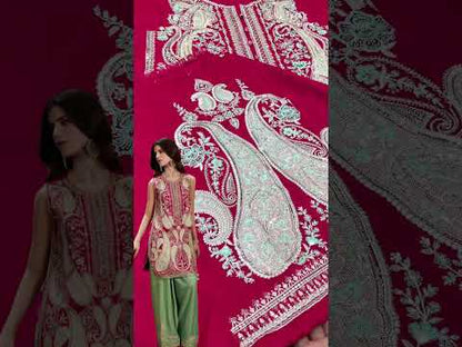 ETHNIC EMBROIDERED RAW SILK COLLECTION| UNSTITCHED 3 PCS BY SHAEBIZ