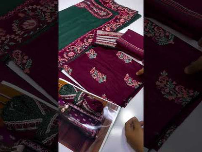 BATIK LUXURY EMBROIDERED 2026 COTTON CAMBRIC EMBROIDERED SHIRT WITH CHIFFON DUPATTA| TOP PAKISTANI DRESS BY SHAEBIZ