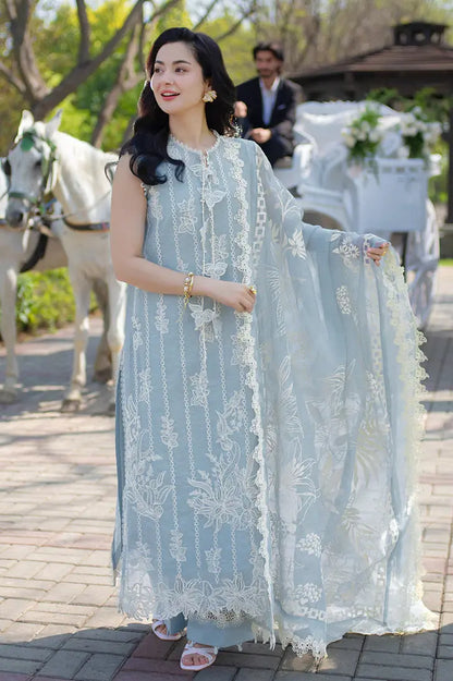 RANG RASIYA SKY BLUE PREMIUM LAWN COLLECTION| HANIA AMIR | ROP PAKISTANI DRESS BY SHAEBIZ
