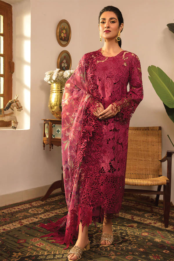 RANG RASIYA REHMAT LUXURY PARTY WEAR LAWN TOP PAKISTANI DRESS BY SHAEBIZ