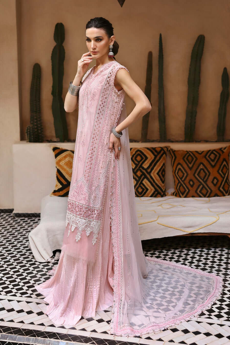 MARIA.B ROYAL PINK LUXURY LAWN COLLECTION|TOP PAKISTANI DRESS BY SHAEBIZ