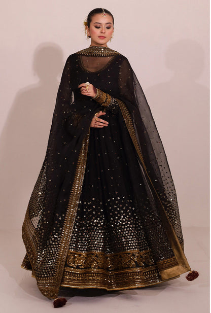 ASIM JOFA BLACK SMOKE LUXURY CHIFFON COLLECTION| MAATER REPLICA| TOP PAKISTANI DRESS BY SHAEBIZ