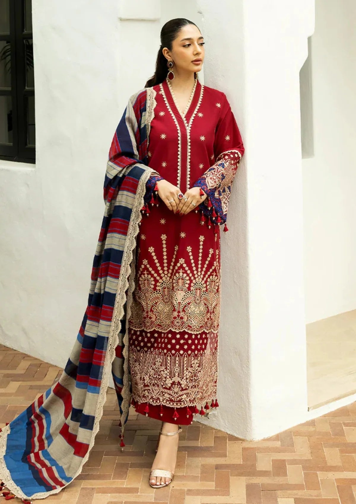 ZAINAB CHOTTANI MEHROON CHICKEN KARI COLLECTION| TOP PAKISTANI DRESS BY SHAEBIZ