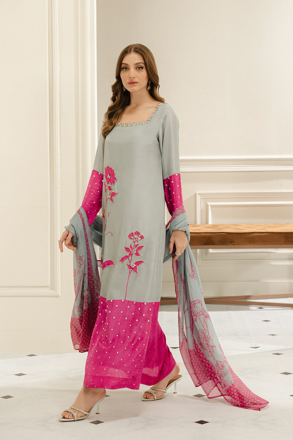 LULUSAR HURAI SWISS LAWN COLLECTION | TOP PAKISTANI DRESS BY SHAEBIZ