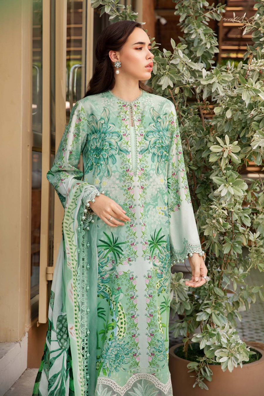 MARIA B MPRINT LAWN COLLECTION| TOP PAKISTANI DRESS BY SHAEBIZ