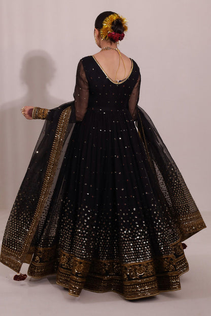 ASIM JOFA BLACK SMOKE LUXURY CHIFFON COLLECTION| MAATER REPLICA| TOP PAKISTANI DRESS BY SHAEBIZ