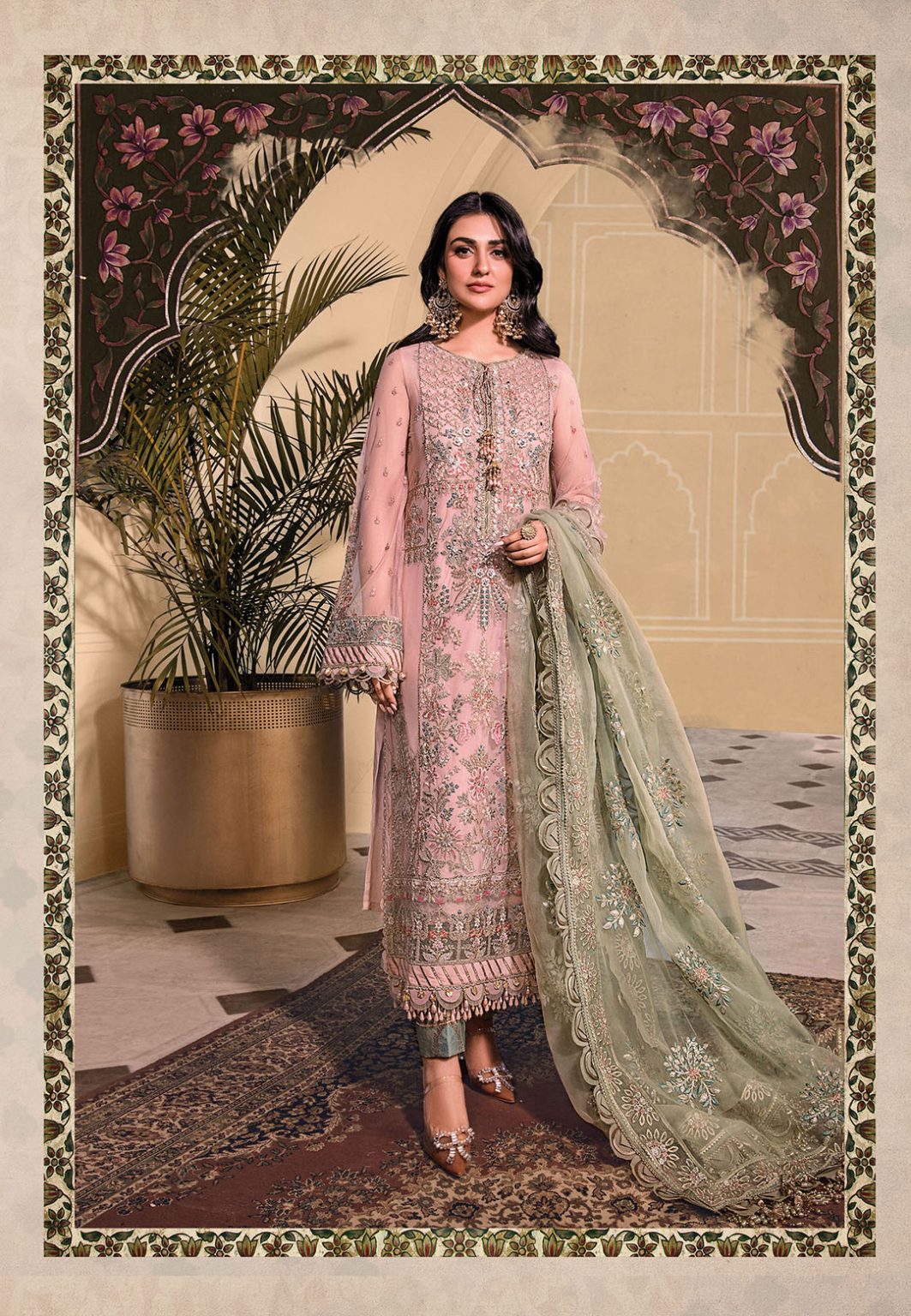 MARIA B NAWABI LUXURY HAND MADE COLLECTION|TOP PAKISTANI DRESS BY SHAEBIZ