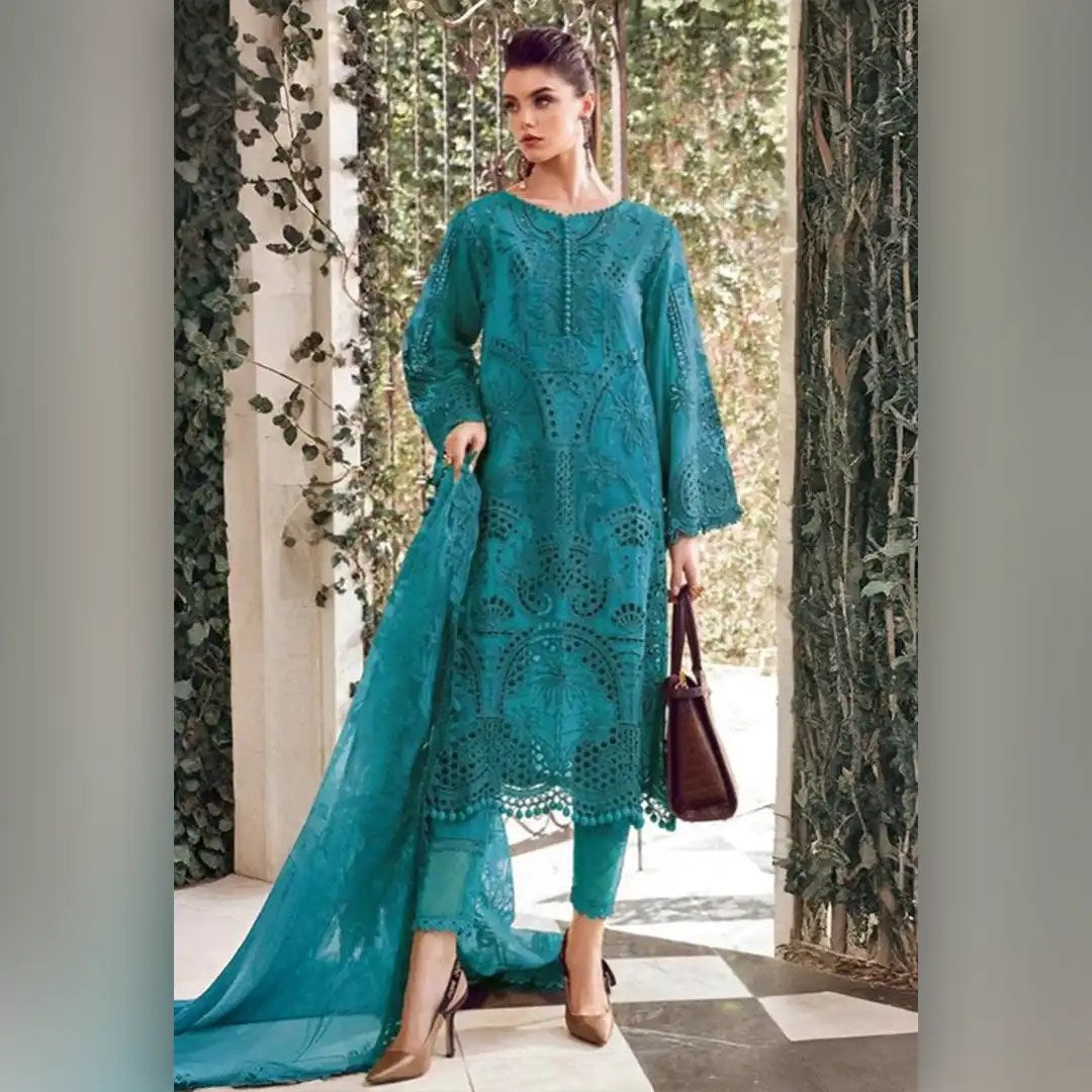 MARIA B LATEST LAWN CHICKEN KARI AALMA COLLECTION| TOP PAKISTANI DRESS BY SHAEBIZ