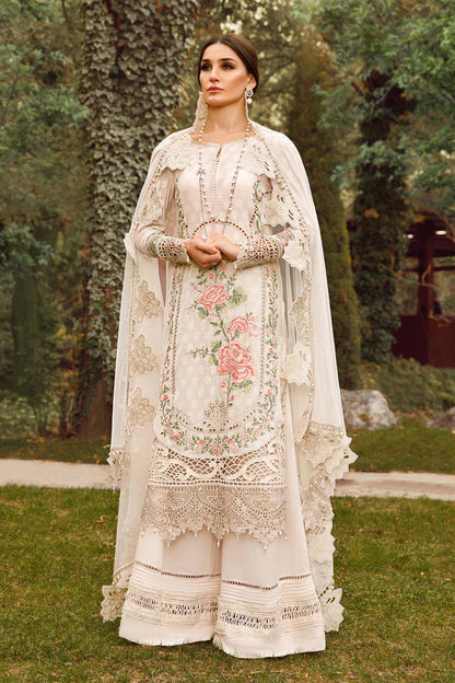 MARIA B TOOBA WHITE LUXURY LAWN COLLECTION|TOP PAKISTANI DRESS BY SHAEBIZ