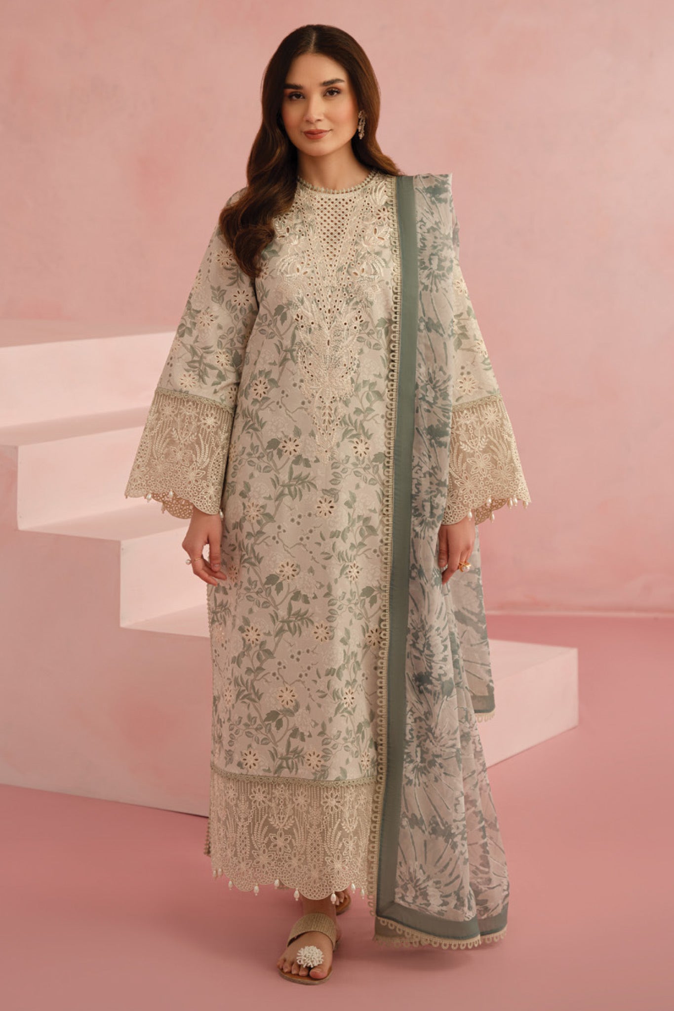 AFROZEH JUNOON CHICKEN KARI LAWN COLLECTION|TOP PAKISTANI DRESS BY SHAEBIZ